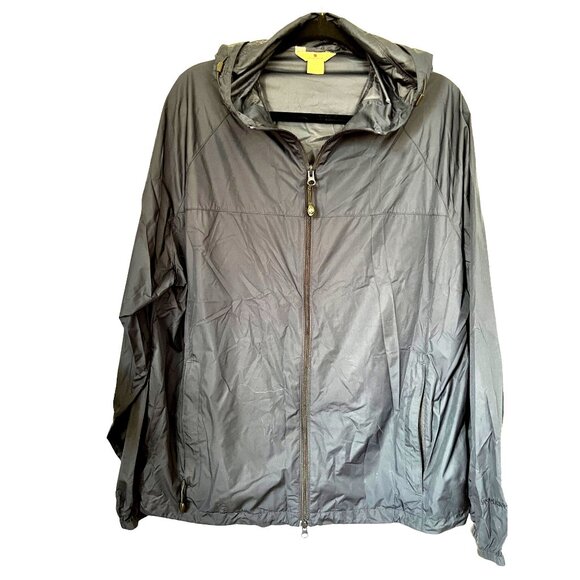 Hooded Jacket L Blue Mesh Pocket Windbreaker Nylon Lightweight Woolrich Vintage - Picture 1 of 10